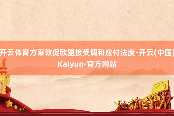 开云体育方案敦促欧盟接受调和应付法度-开云(中国)Kaiyun·官方网站